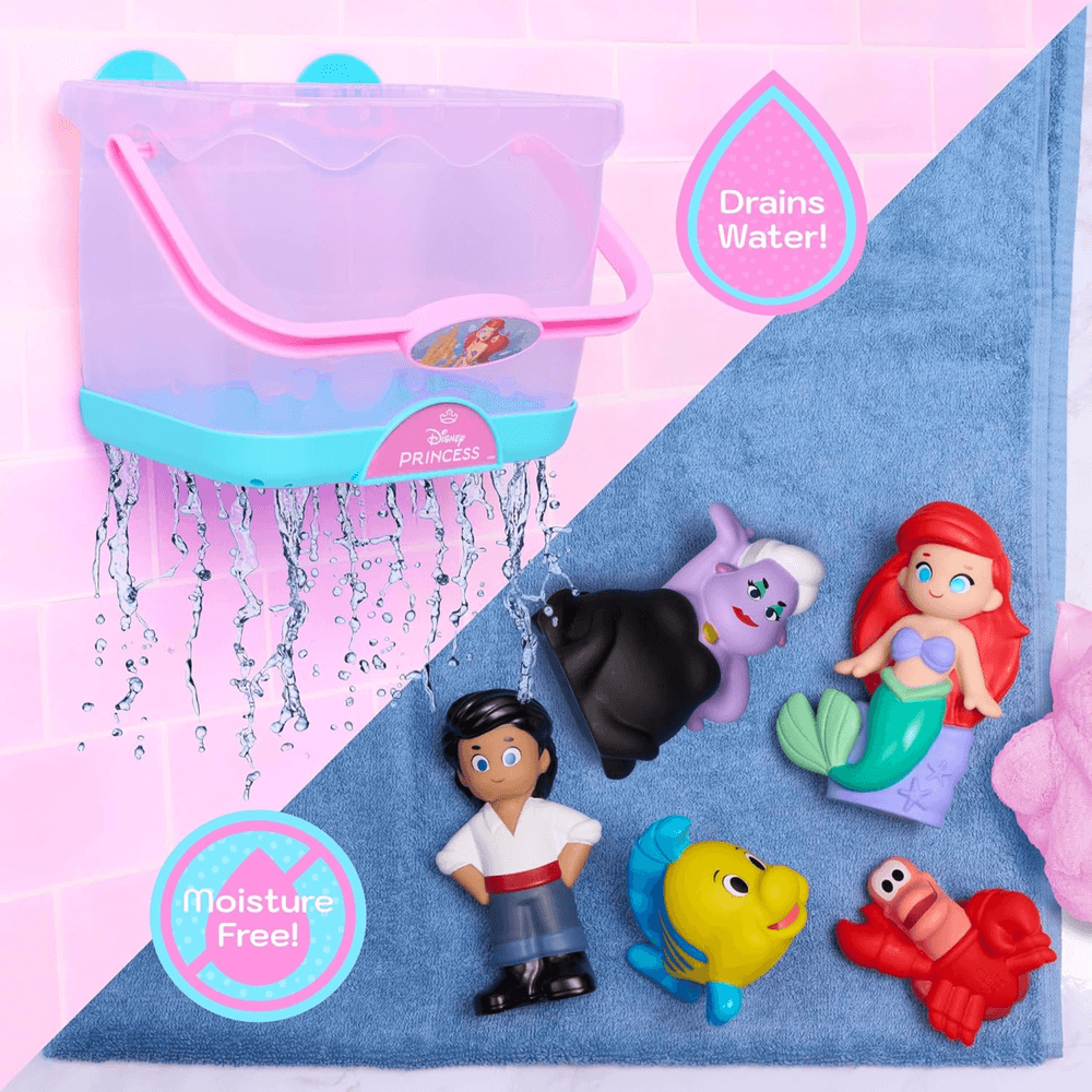 Just Play - Disney The Little Mermaid Bath Caddy With Bath Toy Figures