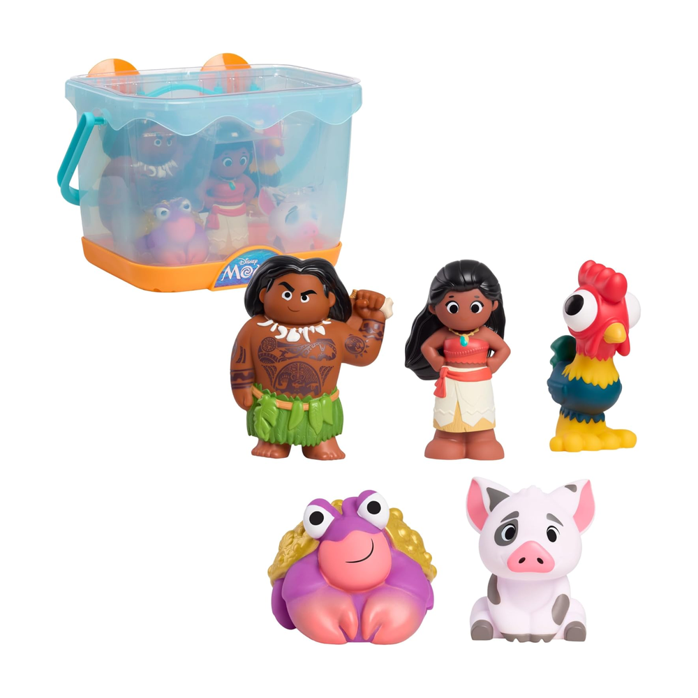 Just Play - Disney Moana Bath Caddy With Bath Toy Figures