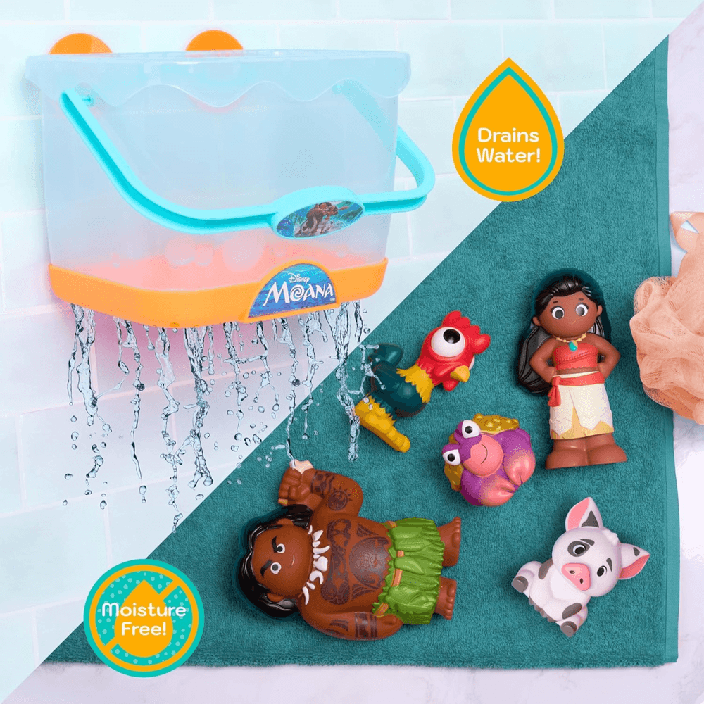 Just Play - Disney Moana Bath Caddy With Bath Toy Figures