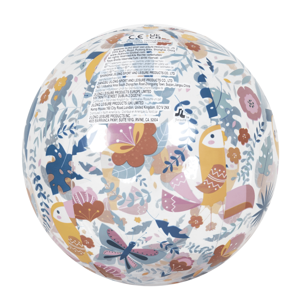 Jilong - Printed Inflatable Beach Ball - Multicolor - 50 cm - Style May Vary - 1 Pc