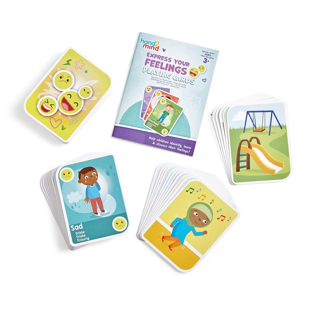 Learning Resources - Express Your Feelings Playing Cards - 100 Pcs