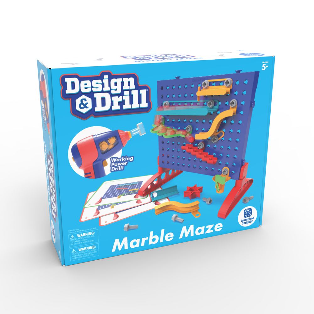 Learning Resources - Design & Drill Marble Maze STEM Toy Set - Multicolor
