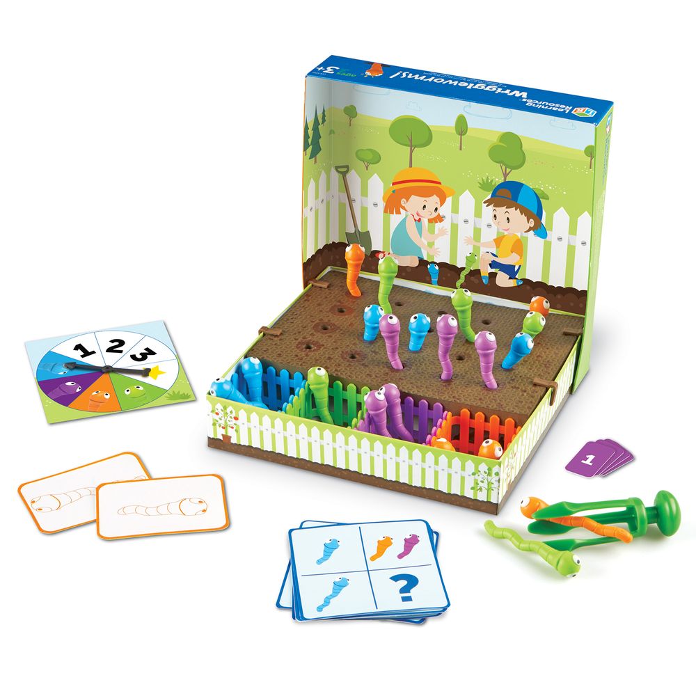 Learning Resources - 5-In-1 Wriggleworms Fine Motor Activity Set - 47 Pcs