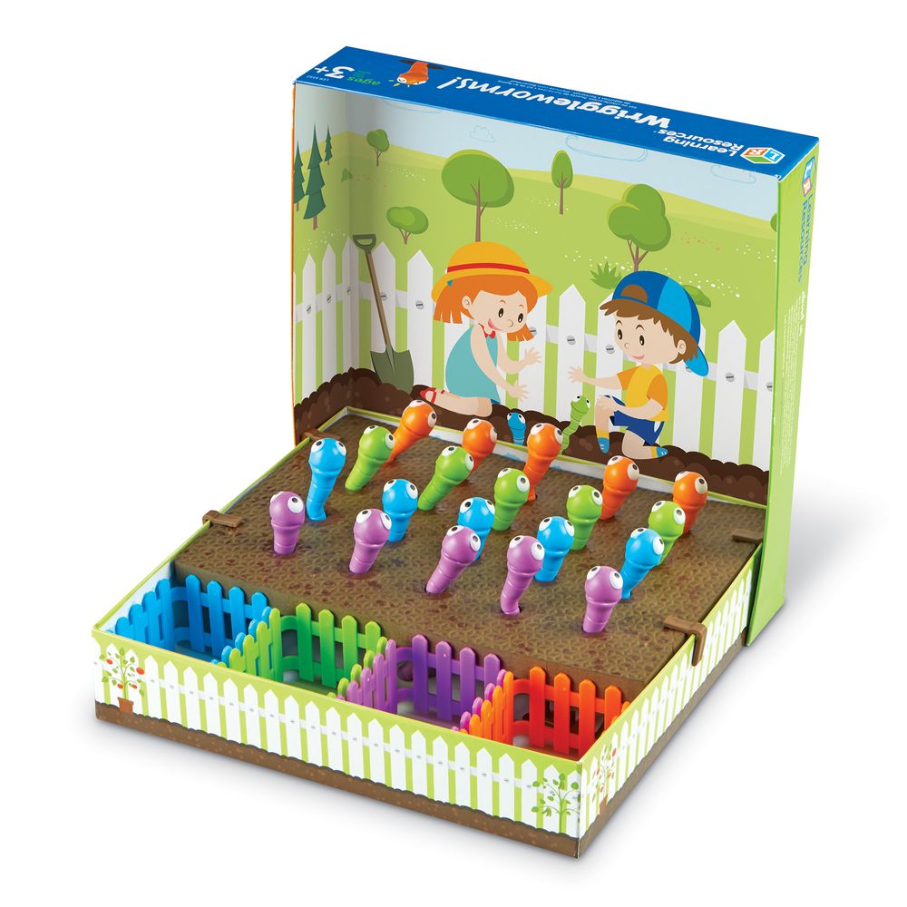 Learning Resources - 5-In-1 Wriggleworms Fine Motor Activity Set - 47 Pcs