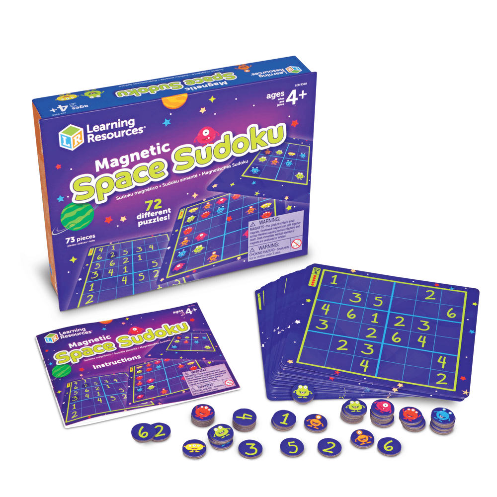 Learning Resources - Magnetic Space Sudoku - 72 Pcs