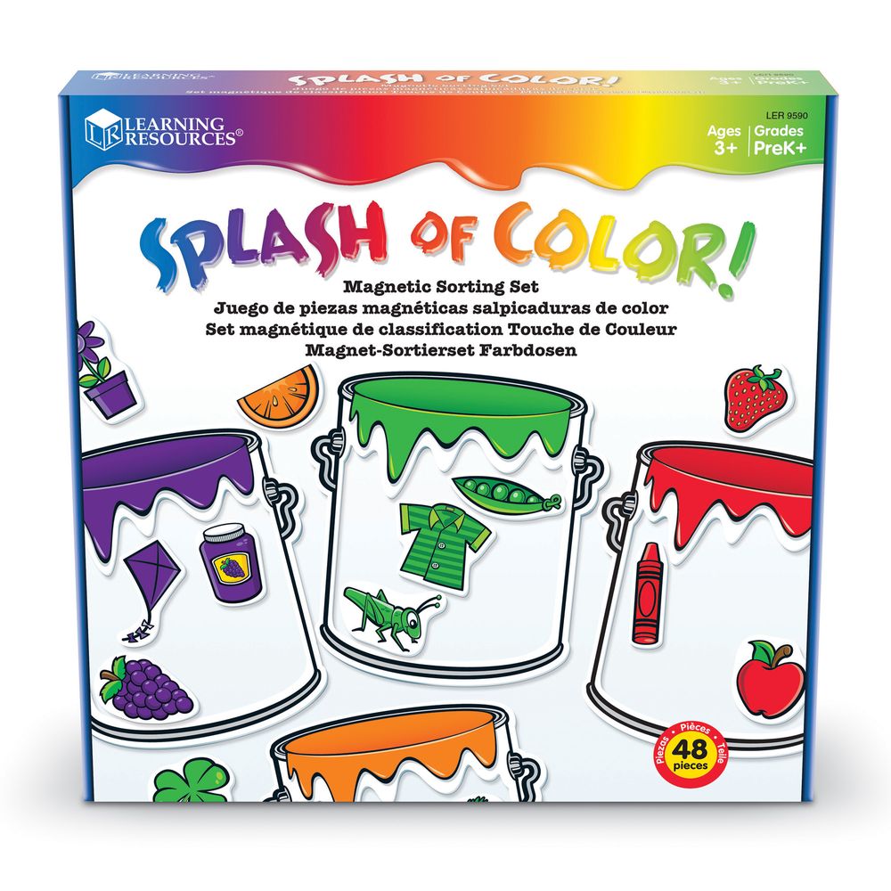 Learning Resources - Splash Of Color Magnetic Sorting Set - 48 Pcs
