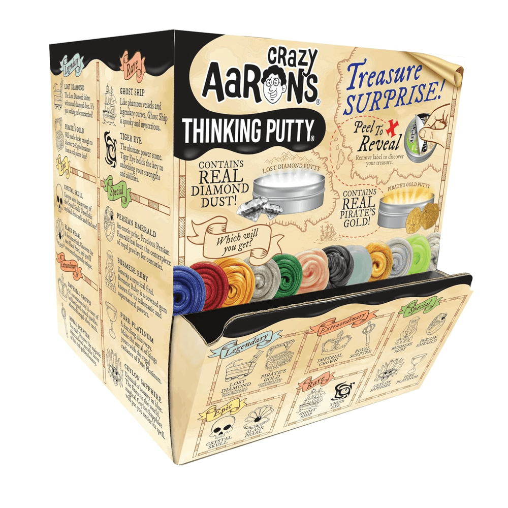 Crazy Aaron's - Treasure Surprise Thinking Putty - Multicolor - Pack of 60 - 13.3 gm