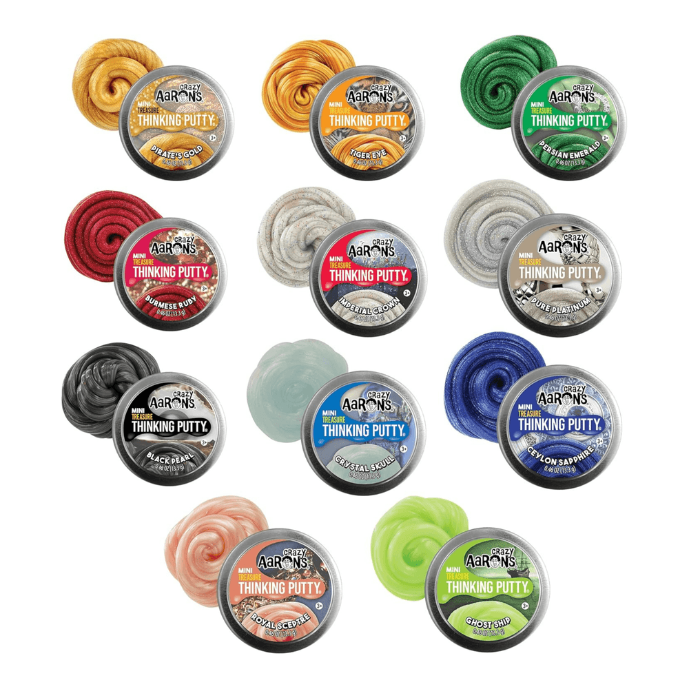 Crazy Aaron's - Treasure Surprise Thinking Putty - Multicolor - Pack of 60 - 13.3 gm