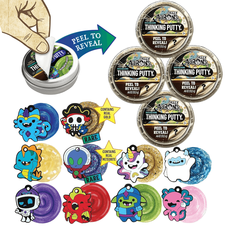Crazy Aaron's - Lost Treasure Guardians Thinking Putty - Multicolor - Pack of 60 - 13.3 gm