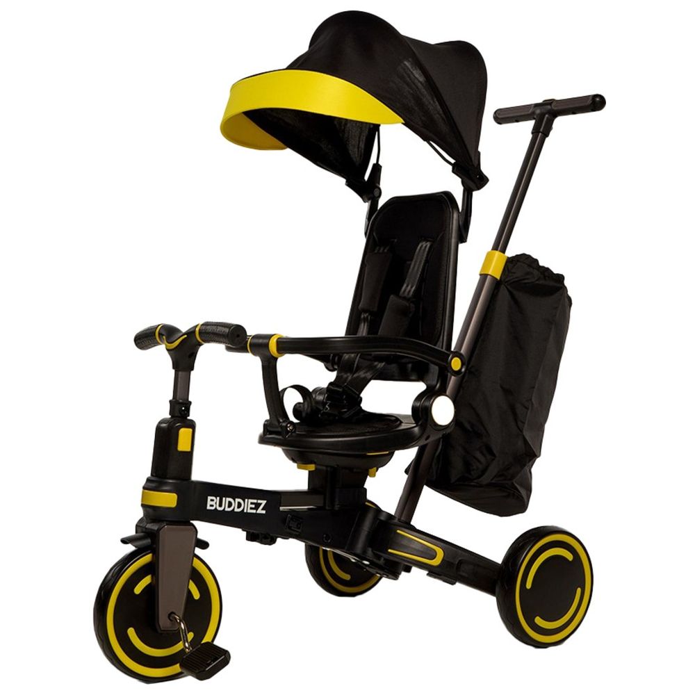 Buddiez - Bike Stroller 8-in-1 Convertible Tricycle & Stroller - Black