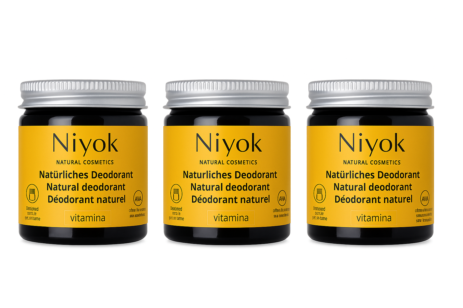 Niyok - Deo Cream Vitamina - Pack of 3 - 40 ml