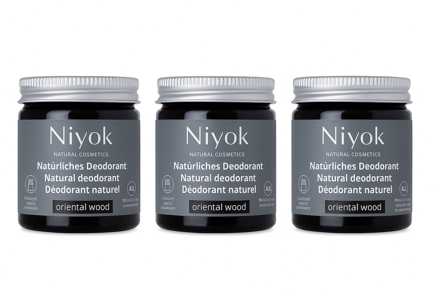 Niyok - Deo Cream - Oriental Woods - Pack of 3 - 40 ml
