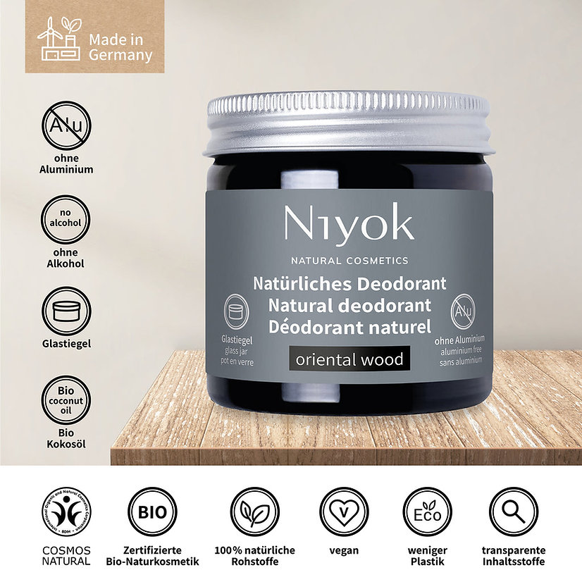 Niyok - Deo Cream - Oriental Woods - Pack of 3 - 40 ml