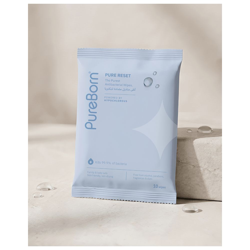 PureBorn - Hypochlorous Pure Reset Skin Purifying Wipes - 10 Pcs