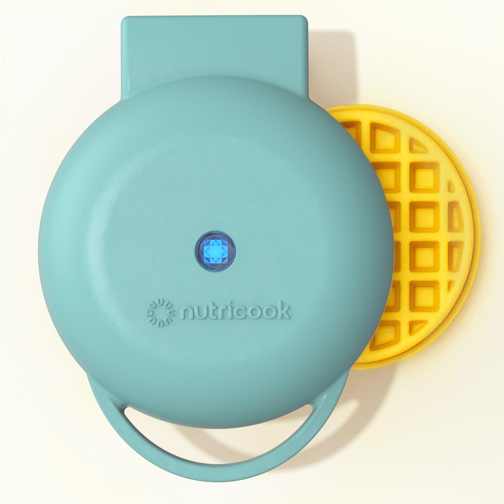 Nutricook Mini Waffle Maker - Aquamarine