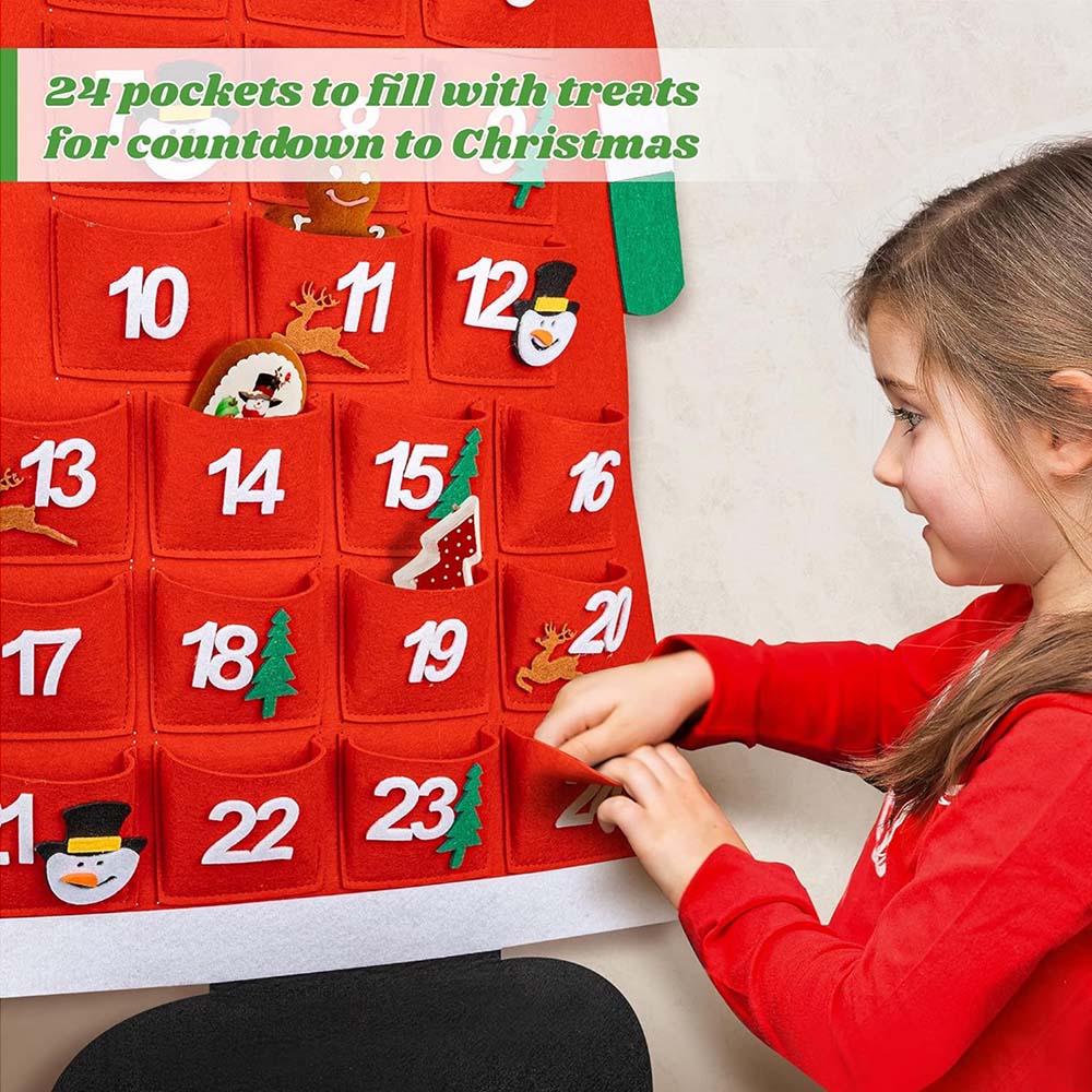 Highland Santa Claus Christmas Advent Calendar - 114.3 x 43 cm
