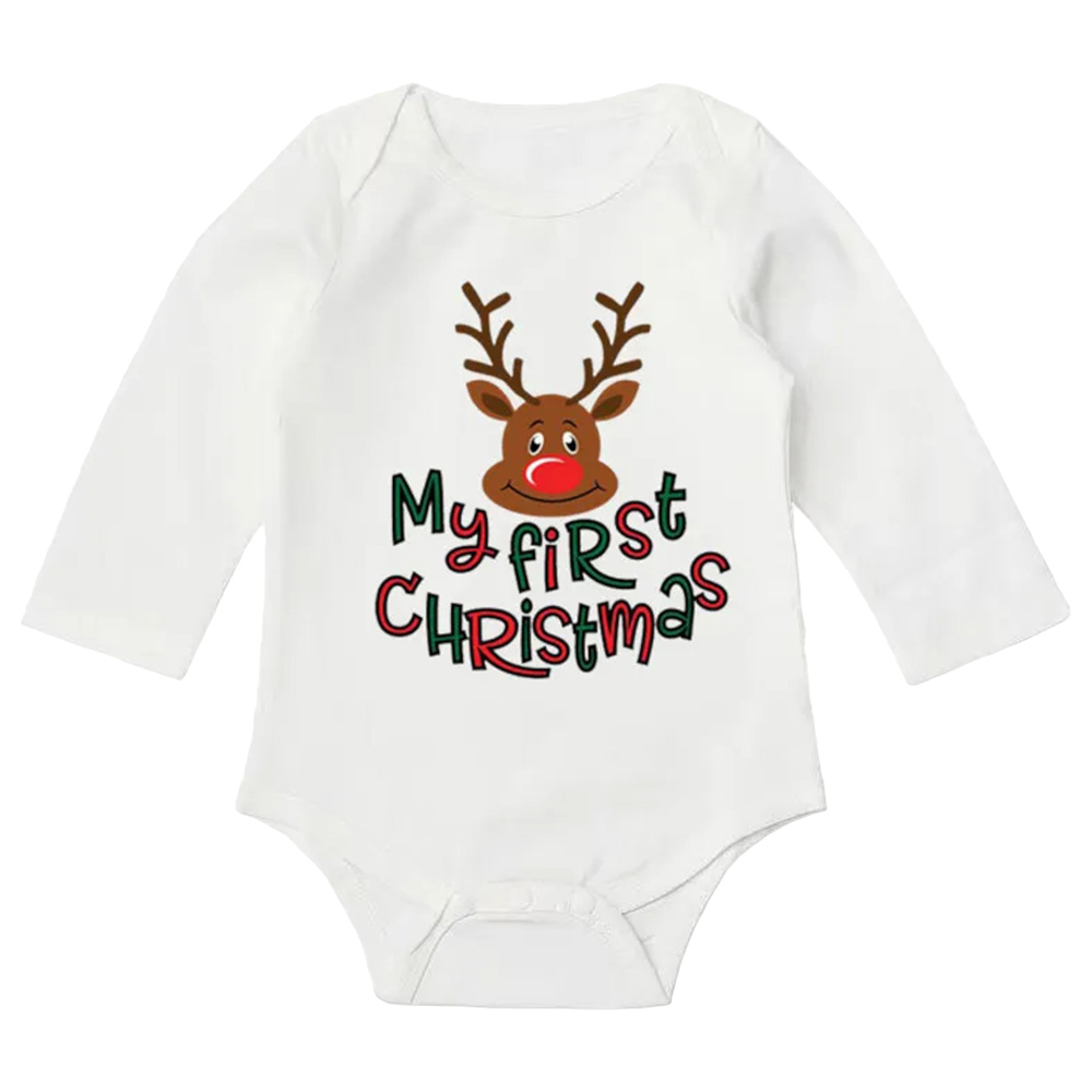 Highland My First Christmas Bodysuit - White