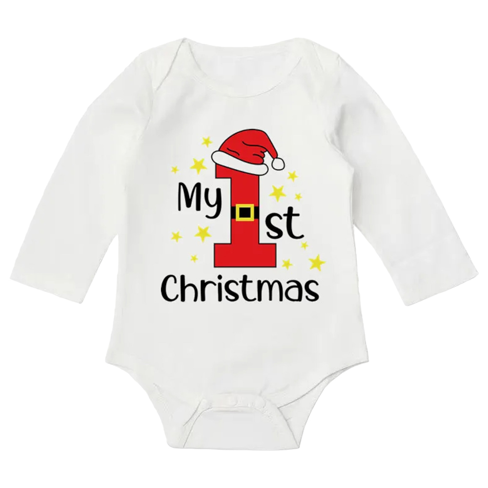 Highland My First Christmas Cotton Onesie - White