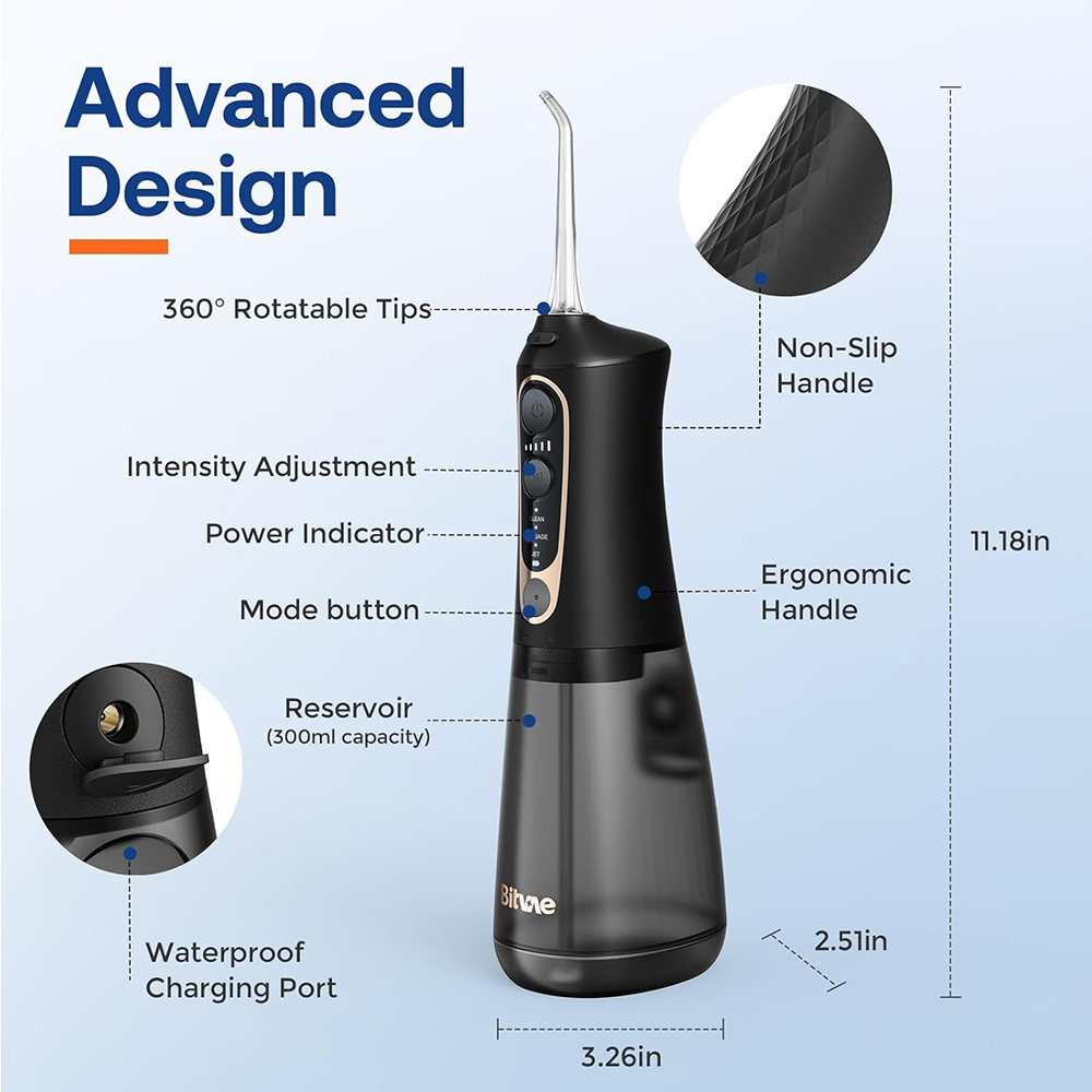 Bitvae - C6 Cordless Water Flossers - Black