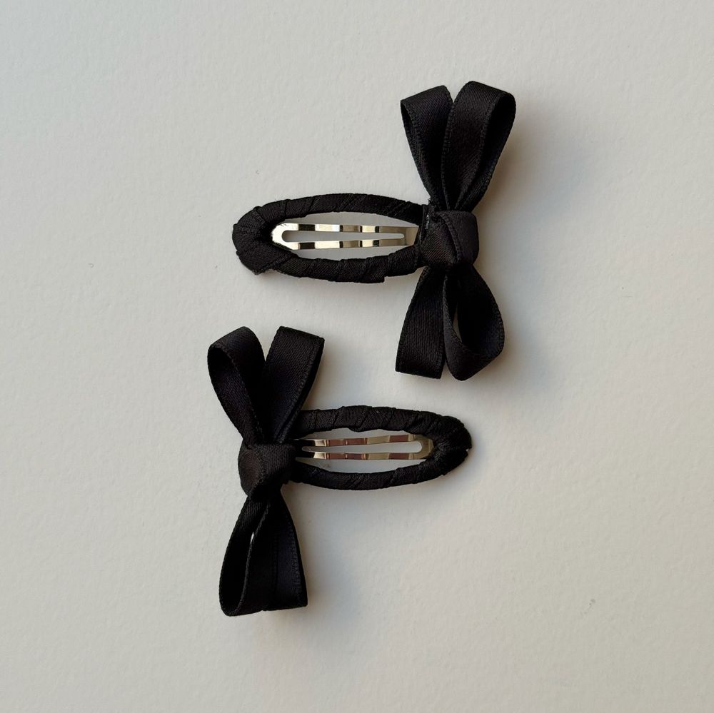 Baby Boss Girls' Bow Snap Hair Clips - Multicolor - 2 Pcs