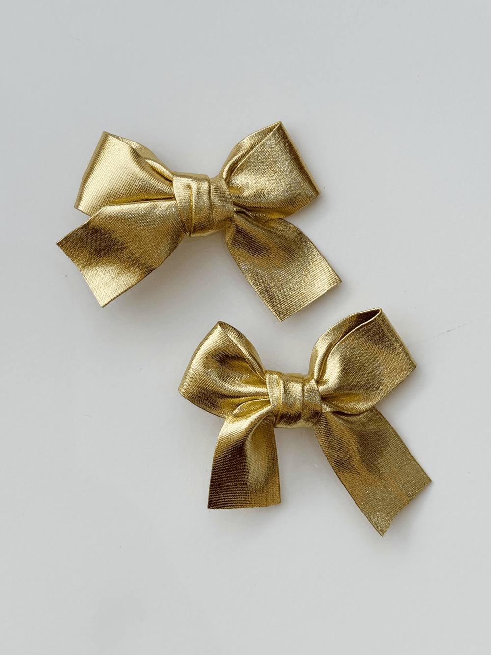 Baby Boss Girl's Metallic Bow Hair Clip - 2 Pcs