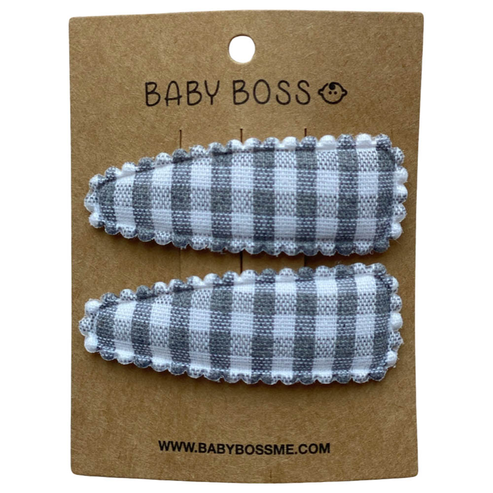 Baby Boss Hair Clip Stripes - Black