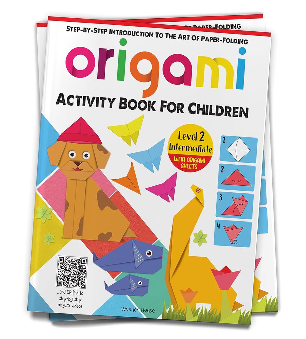 Origami - Step By Step - Introduction To The Art Of Paper Folding - Activity Book For Children - Level 2 - Intermediate