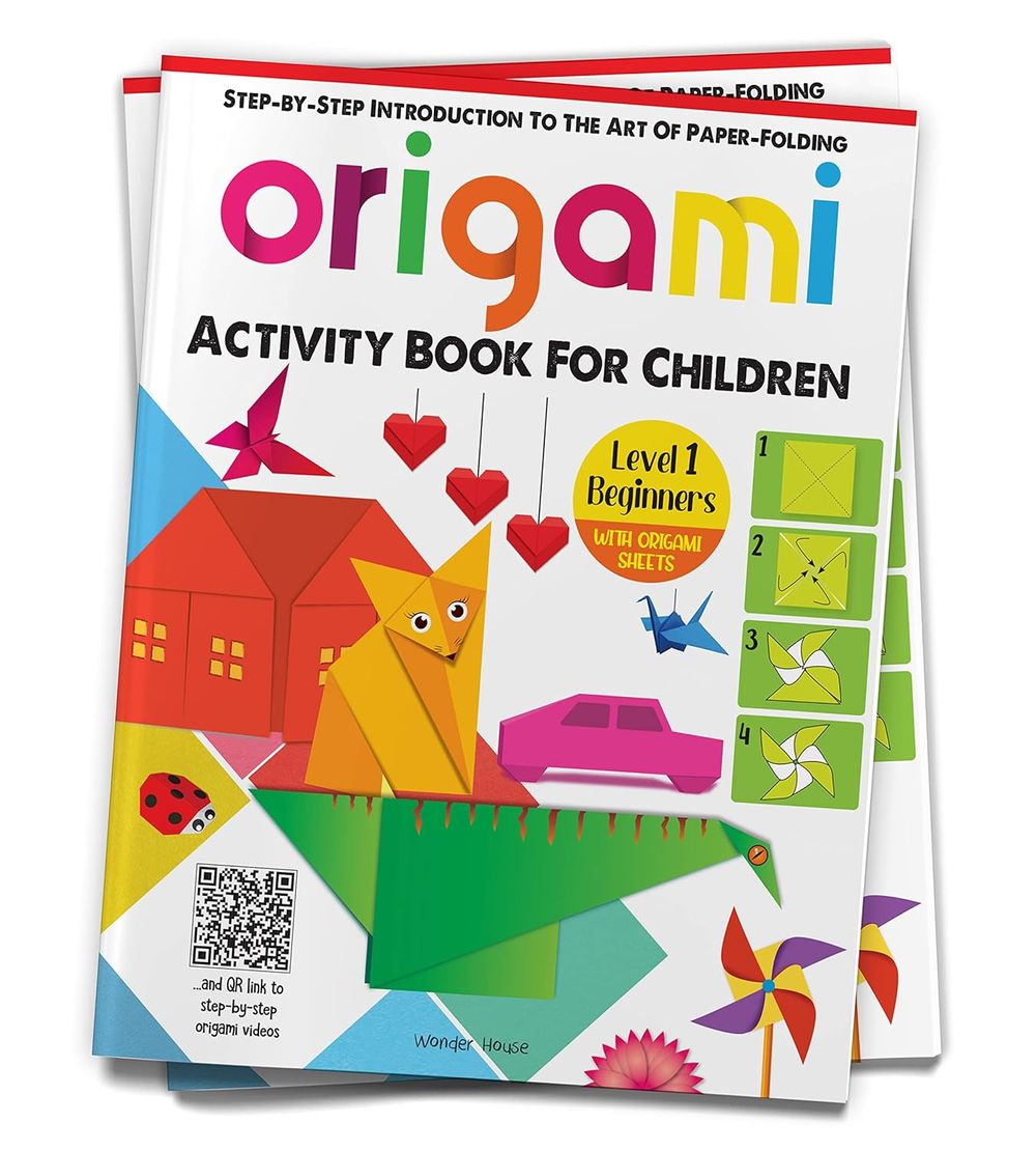 Origami - Step By Step - Introduction To The Art Of Paper Folding - Activity Book For Children - Level 1 - Beginners