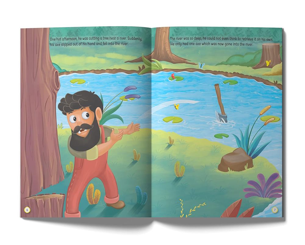 The Woodcutter And The Axe - Illustrated Moral Story For Children