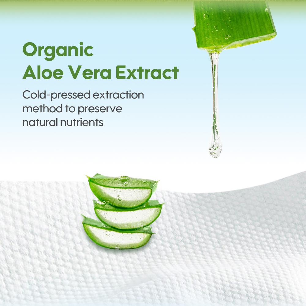 Aiwibi - Aloe Vera Fresh Organic Care Wet Wipe - Fragrance Free - 84s