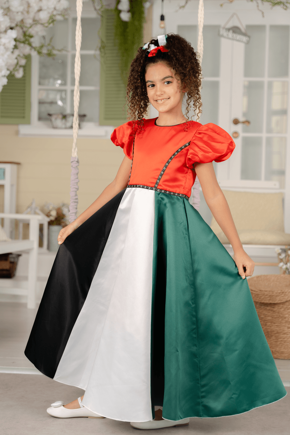 D' Daniela Uae National Short Sleeve Dress - Aya Collection