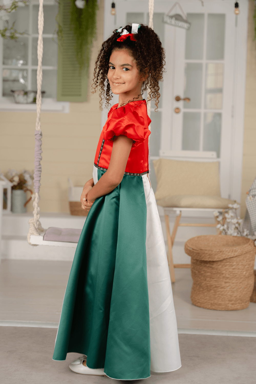 D' Daniela Uae National Short Sleeve Dress - Aya Collection