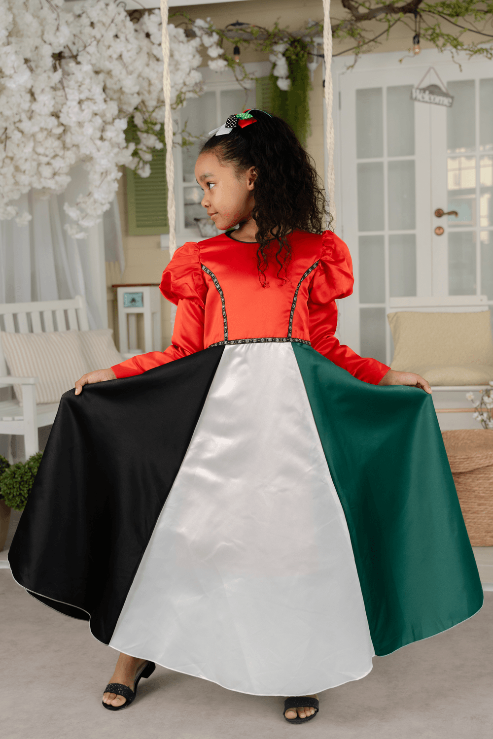 D' Daniela Uae National Long Sleeve Dress - Aya Collection