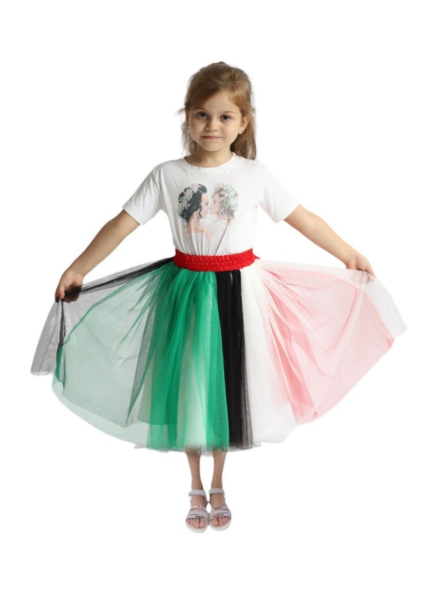 D' Daniela Girl's UAE Flag National Day Skirt