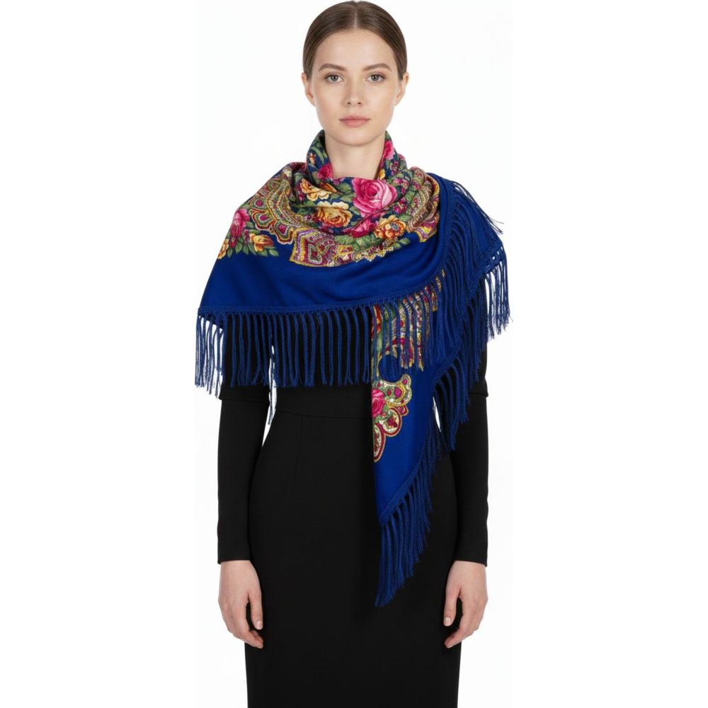 D' Daniela - Emiliya Women's Eastern European Cotton Tassel Shawl