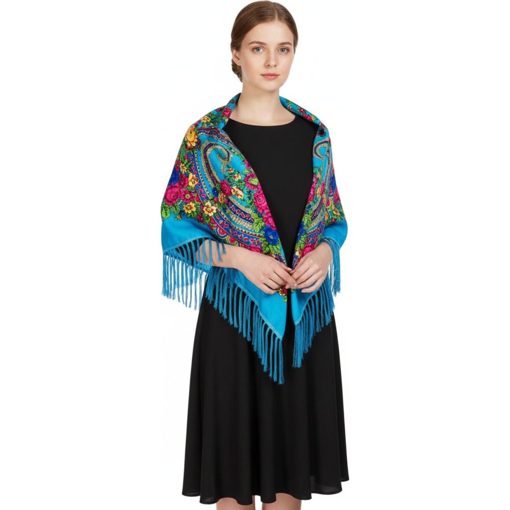 D' Daniela - Tamara Women's Eastern European Cotton Tassel Shawl