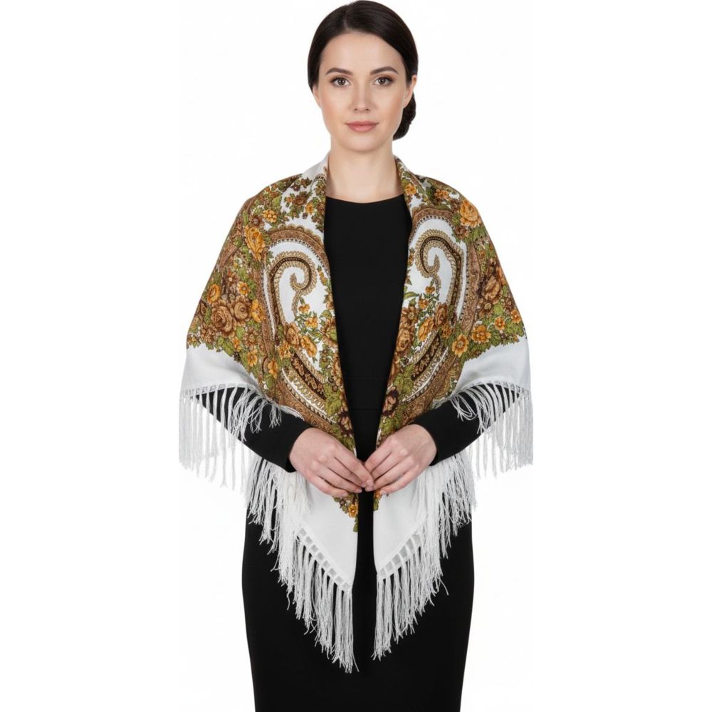 D' Daniela - Diana Women's Eastern European Cotton Tassel Shawl