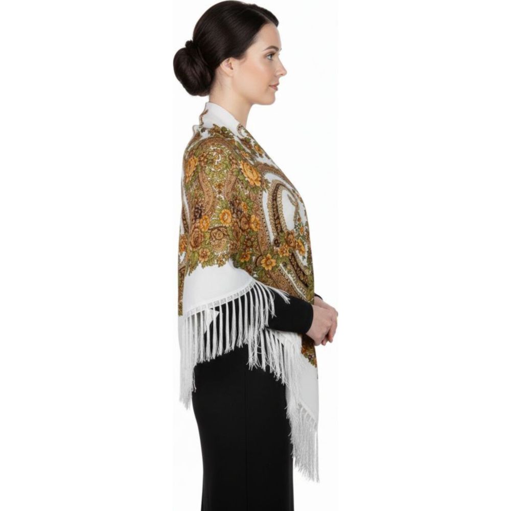 D' Daniela - Diana Women's Eastern European Cotton Tassel Shawl