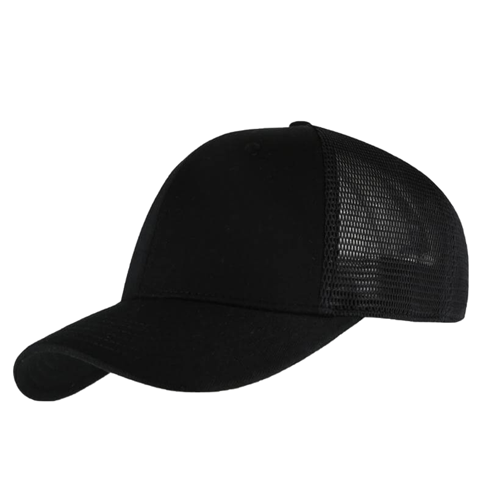 Santhome Swift 6 Panel Trucker Cap - Black