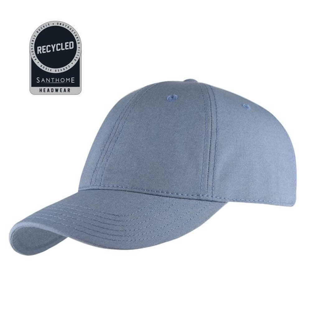 Santhome Flex Recycled 6 Panel Relaxed Fit Cap Sky - Blue