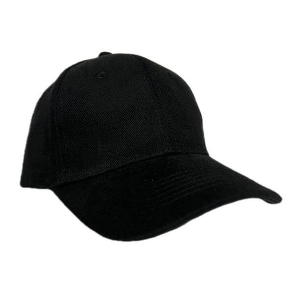 Santhome Tartu 6 Panel Heavy Brushed Cotton Cap - Black