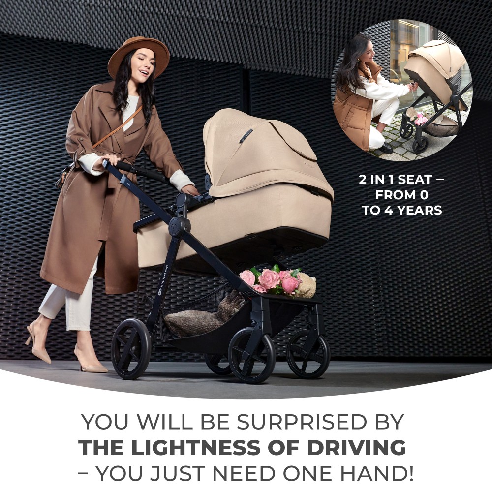 Kinderkraft - Newly Multifunctional Travel System - Sand Beige