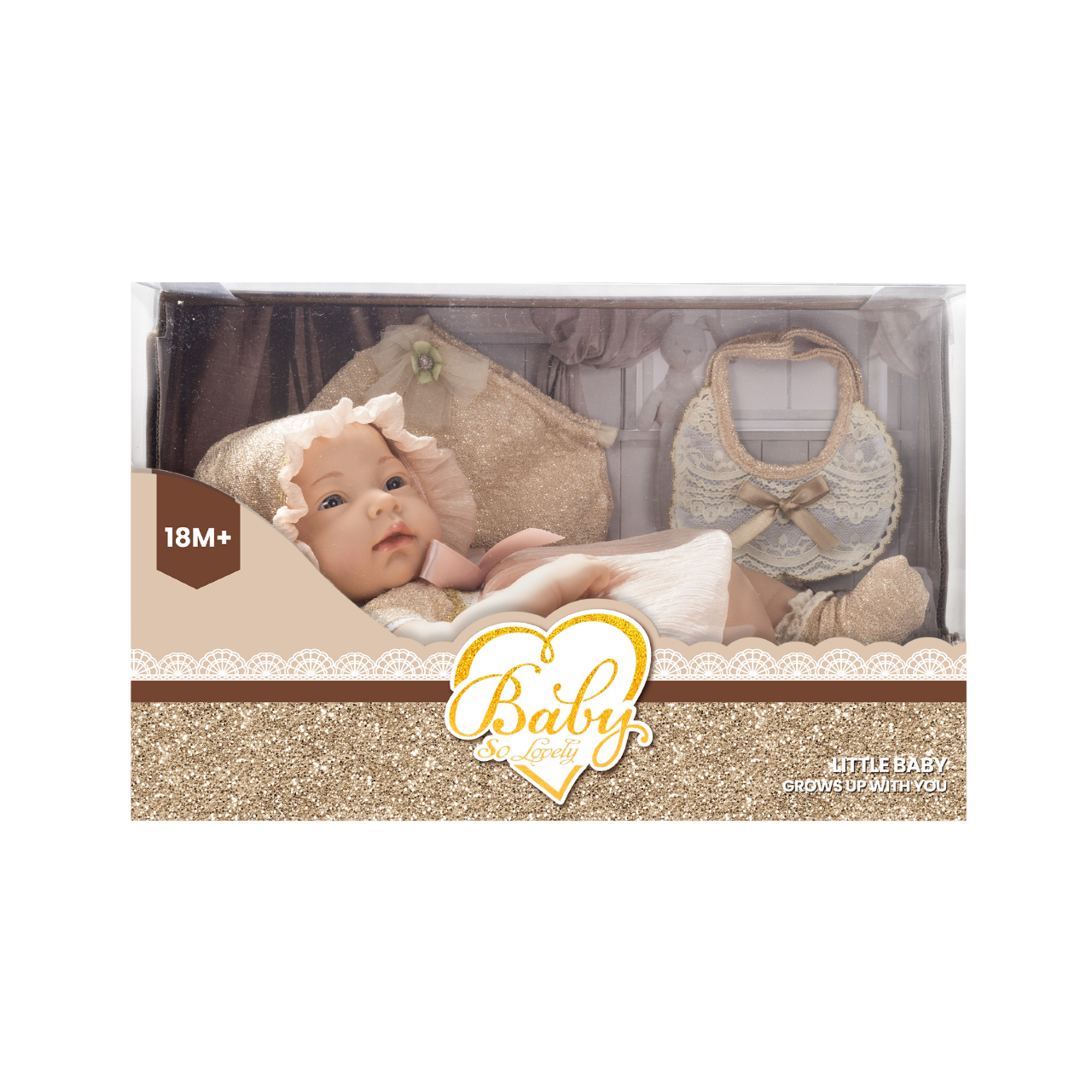 Baby So Lovely - Newborn Baby Doll Playset - Beige