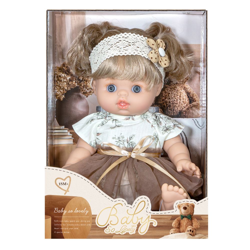 Baby So Lovely - Baby Doll With Floral Dress And Headband
