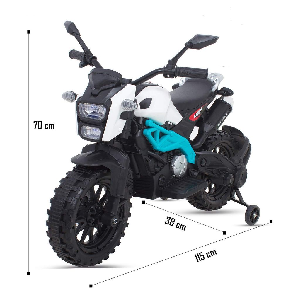Amsham - KTM Model Kids Style Ride On Bike 12V - White & Blue