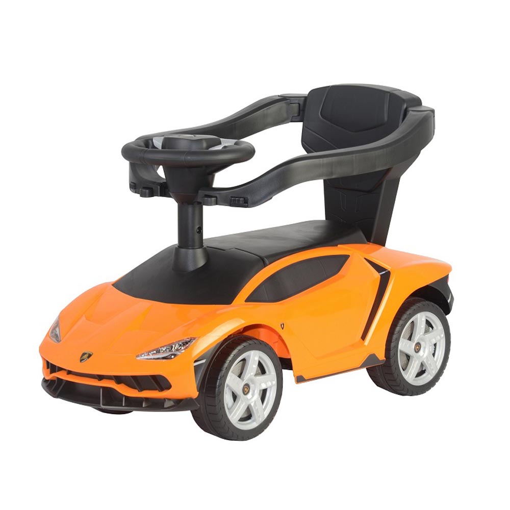 Lamborghini - Canopy Pusher Ride-On Car - Orange