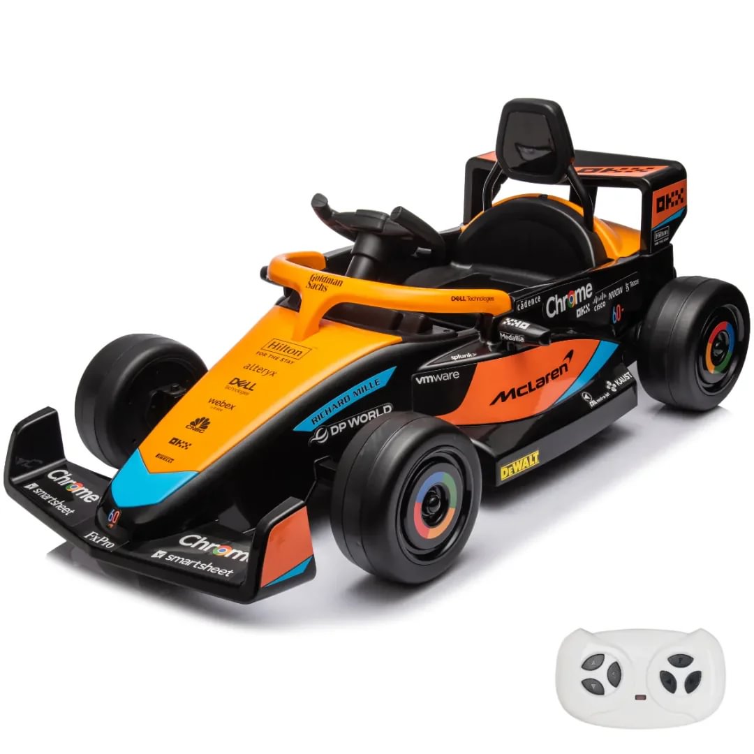 Mclaren - F1 Race Car Kids Battery Ride On Car Remote Control - 12V - Orange
