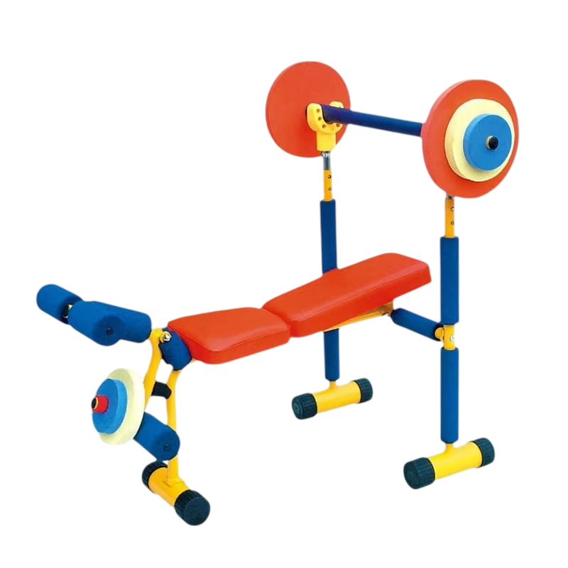 Amsham - Kids Weight Bench & Barbell Set - Multicolor