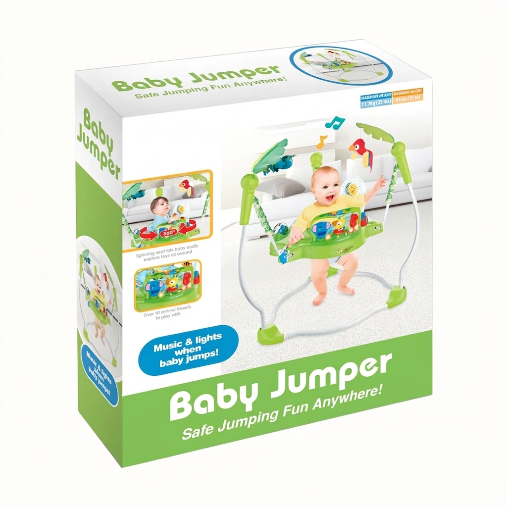 Amsham - Baby Jumping Activity Center - Green