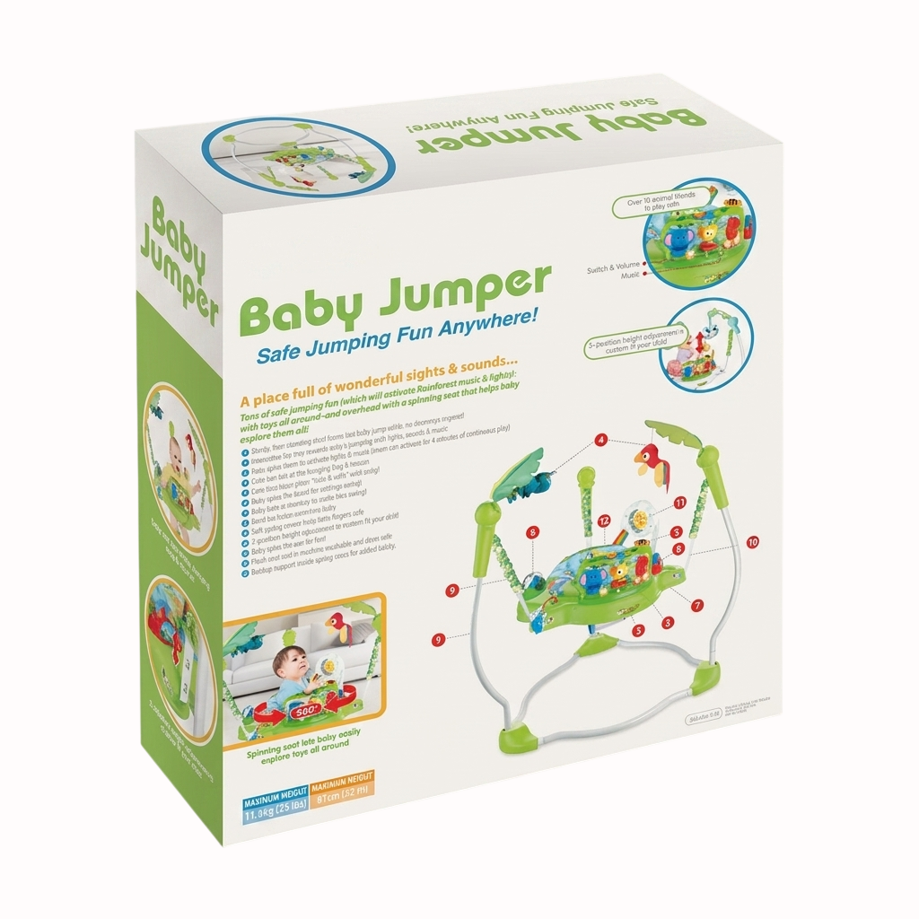 Amsham - Baby Jumping Activity Center - Green